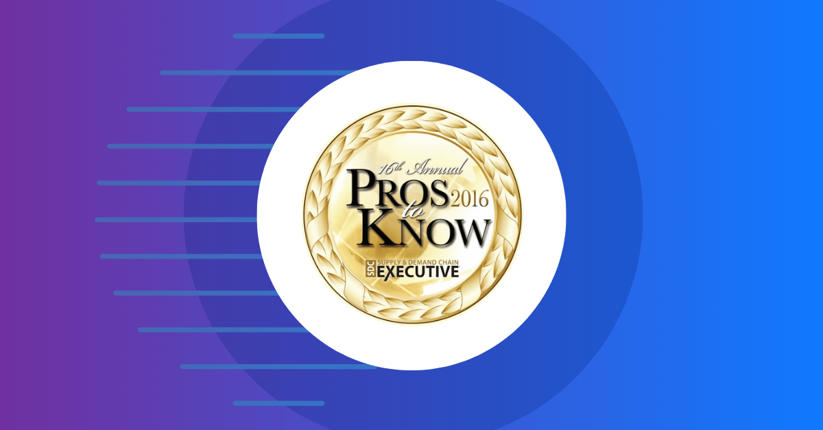 Spinnaker Leaders Awarded 2016 Supply Chain Pros to Know Distinction